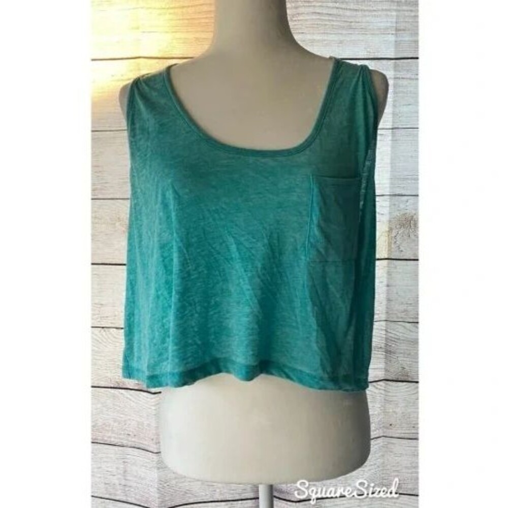 Plus size XXL crop top sleeveless tank top in teal Mossimo women’s
